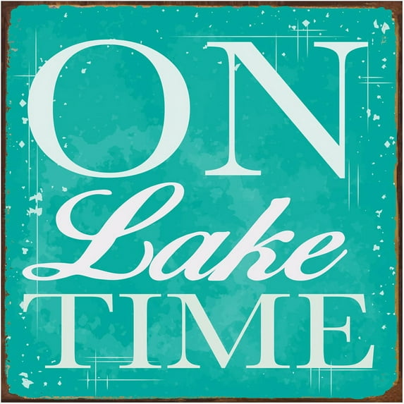 Sun Protected On Lake Time Metal Sign