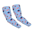 thumbnail image 1 of Sun Protection Arm Sleeves For Men Women, Light Red Blue Ice Cream Print Sleeves To Cover Arms With Thumb Hole Cooling Sleeve, 1 of 2