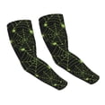 thumbnail image 1 of Sun Protection Arm Sleeves for Men Women, halloween green spiderweb cobweb Sleeves to Cover Arms with Thumb Hole Cooling Sleeve, 1 of 6