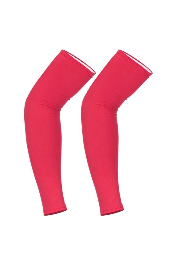Sun Protection Arm Sleeves for Men and Women Compression Cooling Sun Sleeves XL Size 1 Pair Spandex Rose Red