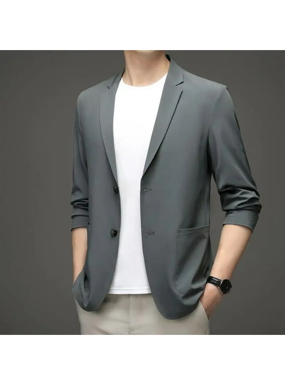 Sun Protection Clothing Men 2024 New Ice Silk Lightweight Spring and Summer Thin Mens Blazer Jacket Smart Casual Male Suit Coat