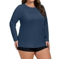 thumbnail image 1 of Sun Protection Clothing Women Sun Protection Long Sleeve Swim Tops Lightweight Hiking Athletic Shirt, 1 of 5