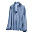 thumbnail image 1 of Sun Protection Collar Long-Sleeve Rash Guard for Men & Women – UPF50+ Lightweight Zip-Up Jacket, 1 of 6