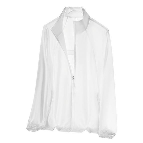 Sun Protection Collar Long-Sleeve Rash Guard for Men & Women – UPF50+ Lightweight Zip-Up Jacket