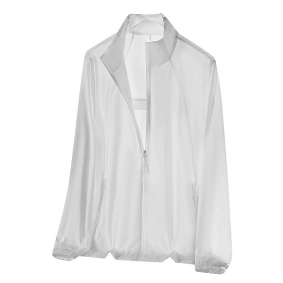 Sun Protection Collar Long-Sleeve Rash Guard for Men & Women – UPF50+ Lightweight Zip-Up Jacket