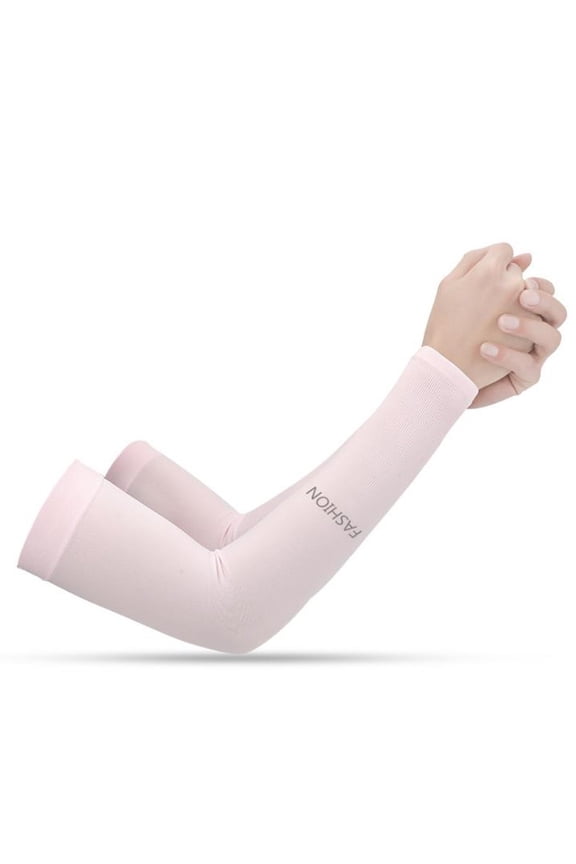 Sun Protection Cooling Arm Sleeves AURORADY Unisex Sport Arm Sleeves Gloverssun Basketball Sunscreen Riding Sleeve, Touch Screen Elastic Pink