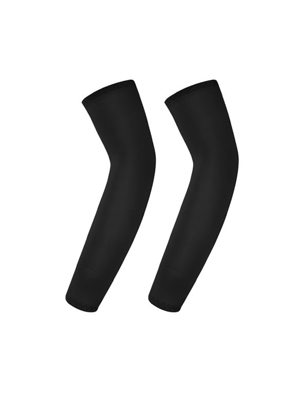 Sun Protection Cooling Arm Sleeves,Outdoor Sports Ice Silk Sun Compression Arm Sleeve, Soft, Breathable and UV Protective for Women Black S