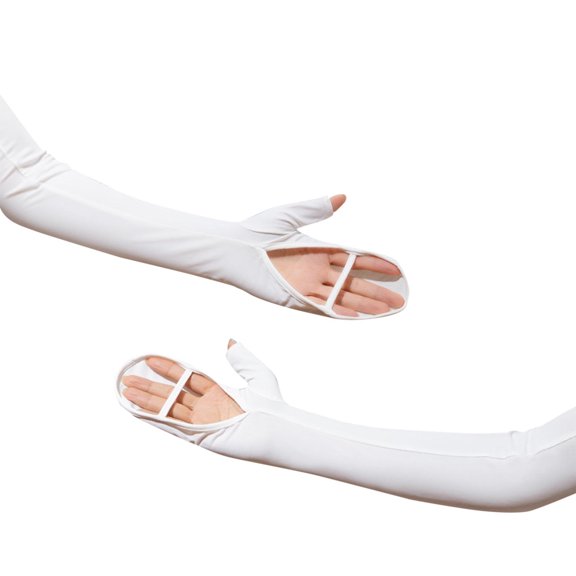 Sun Protection Cooling Arm Sleeves with Thumb Holes Full Hand Cover Sleeves for Sports Workouts Cycling Driving Men Women