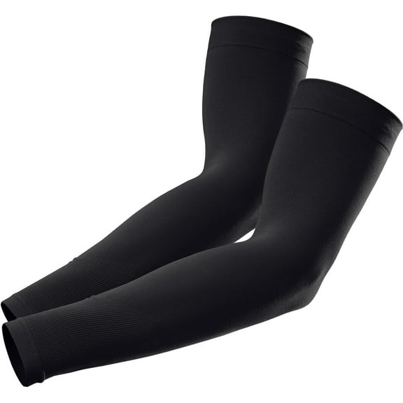 Sun Protection Cooling Compression Arm Sleeves for Women Men Workout Arm Sleeves,Polyester,Spandex.Black