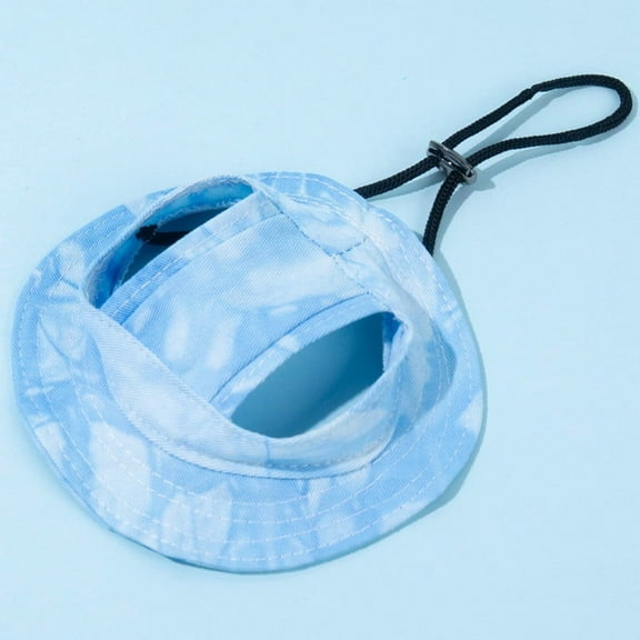Sun Protection Dog Hat for Small Pets - Adjustable Breathable UV Visor for Cats & Dogs,Comfortable Lightweight Outdoor Sun Hat for Teddy,Bichon,Head Circumference 28cm,Summer Walking Accessory