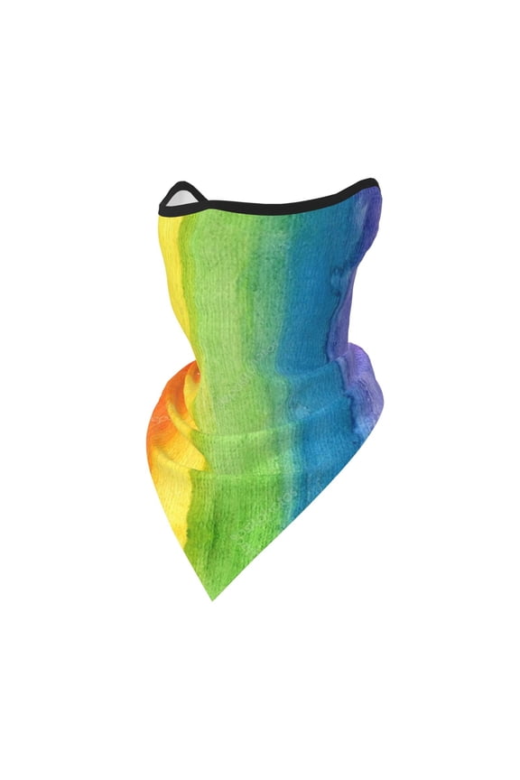 Sun Protection Face Mask Neck Gaiter Windproof Scarf Abstract Striped Rainbow Sunscreen Breathable Bandana Balaclava For Sport Outdoor