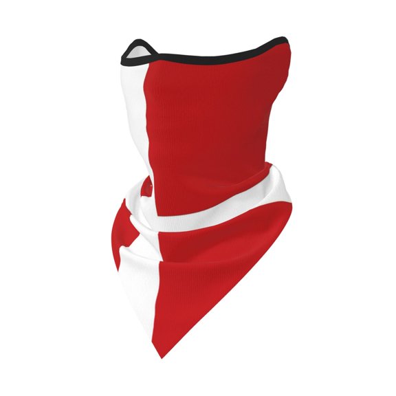 Sun Protection Face Mask Neck Gaiter Windproof Scarf Danish Flag Sunscreen Breathable Bandana Balaclava For Sport Outdoor