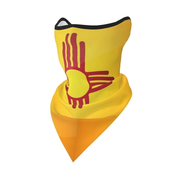 Sun Protection Face Mask Neck Gaiter Windproof Scarf Flag Of New Mexico Sunscreen Breathable Bandana Balaclava For Sport Outdoor