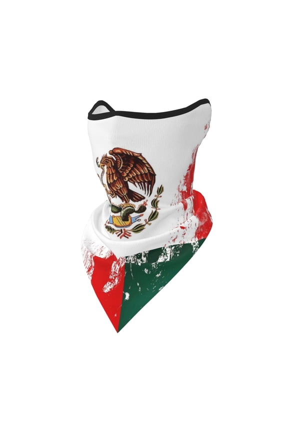 Sun Protection Face Mask Neck Gaiter Windproof Scarf Mexican Flag Sunscreen Breathable Bandana Balaclava For Sport Outdoor