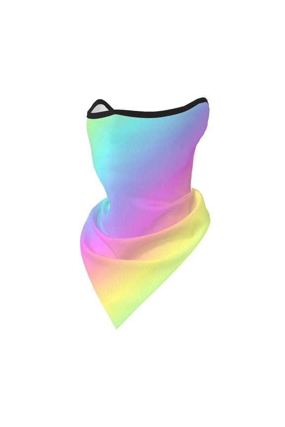 Sun Protection Face Mask Neck Gaiter Windproof Scarf Rainbow Stripe Sunscreen Breathable Bandana Balaclava For Sport Outdoor