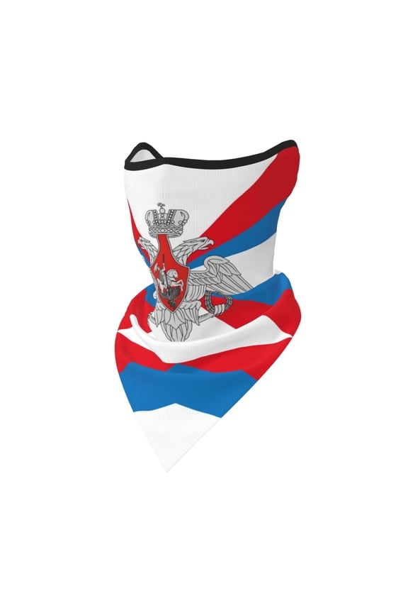 Sun Protection Face Mask Neck Gaiter Windproof Scarf Russian Federation Ministry Defence Flag Sunscreen Breathable Bandana Balaclava For Sport Outdoor