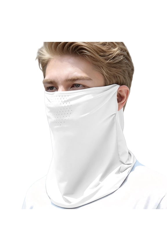 Sun Protection Face Mask Outdoor UV‑Blocking Sun Protection Neck Cover Protector outdoor face mask White One Size