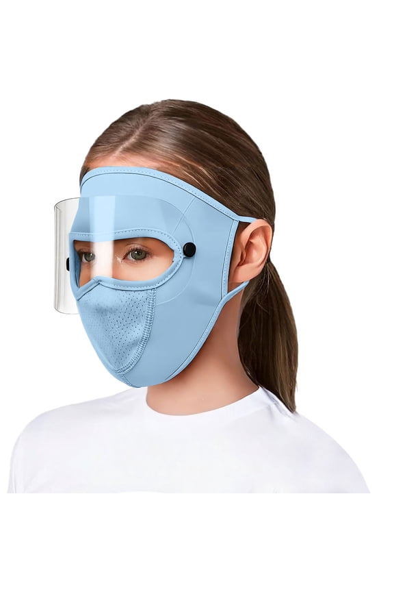 Sun Protection Face Mask Sporty Full‑Face Sun Protection Outdoor Sports Cover Full Face Sun Protection Cover Blue One Size