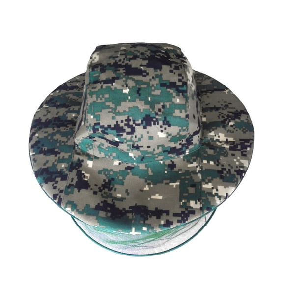 Sun Protection Fishing Hat with Upgraded Thicker Mesh - Anti-Mosquito, Bee Bug Head Face Protector, Durable Polyester Cotton, Extended Outdoor Wear, 37cm Diameter