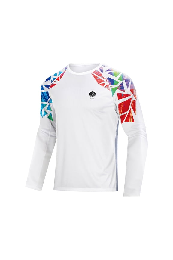Sun Protection Fishing Shirts for Men UV UPF50+ Rash Guard Moisture Wicking Lightweight White XL