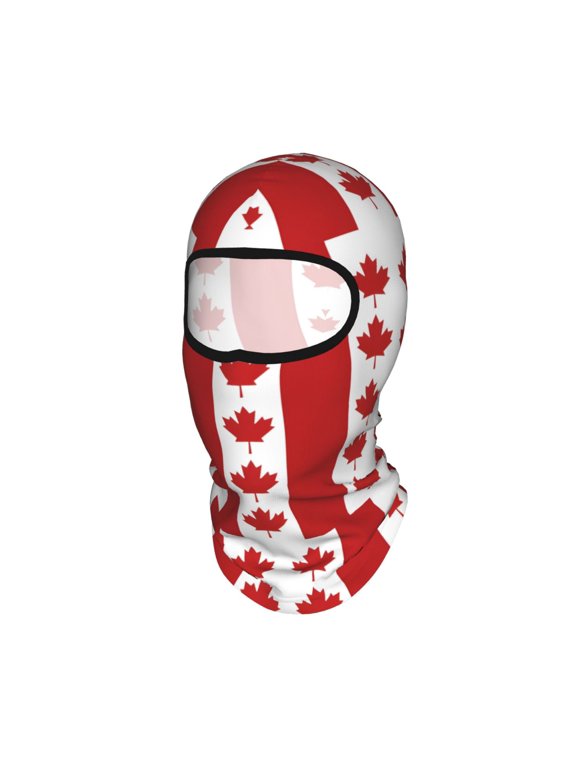 Sun Protection Full Head Face Mask Canada Day Canada Flag Balaclava Ski Mask For Men Women Skiing Cycling