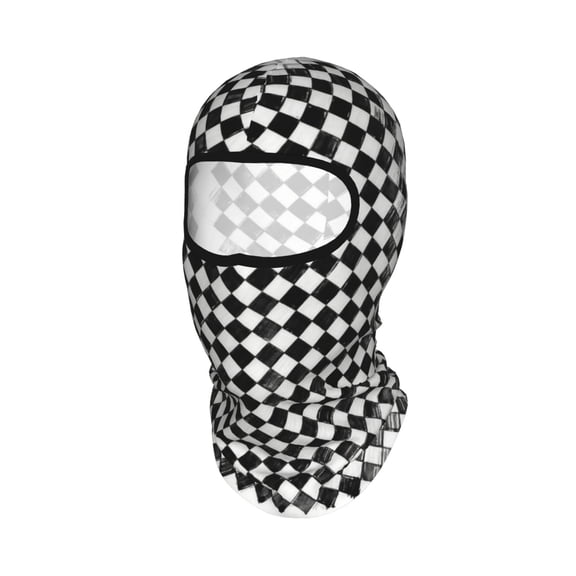 Sun Protection Full Head Face Mask Checkerboard Chess Balaclava Ski Mask For Men Women Skiing Cycling