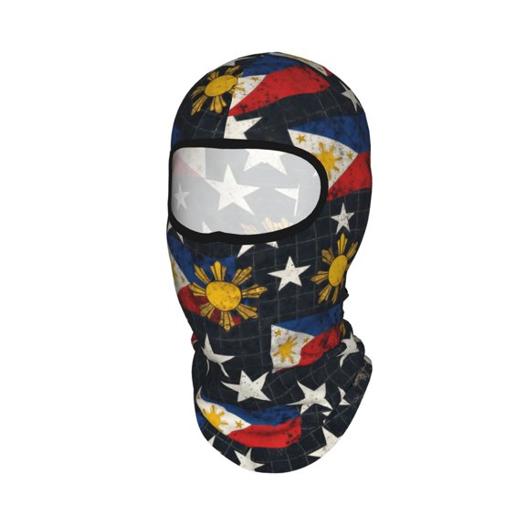 Sun Protection Full Head Face Mask Filipino Flag Stars And Sun Balaclava Ski Mask For Men Women Skiing Cycling