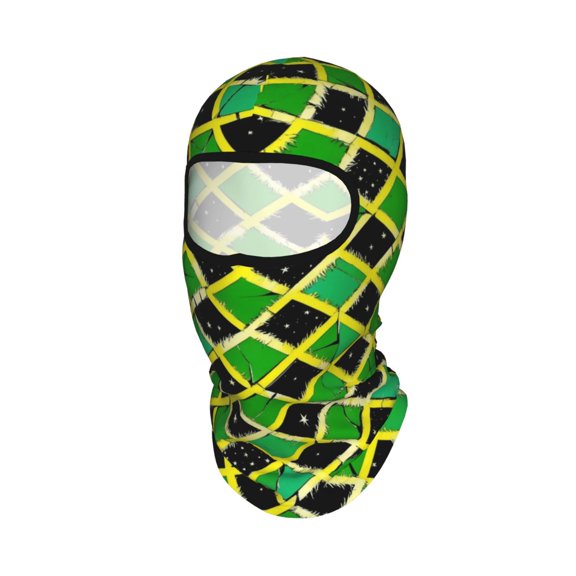 Sun Protection Full Head Face Mask Jamaican Flag Stripe Balaclava Ski Mask For Men Women Skiing Cycling