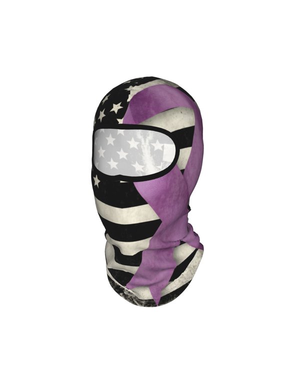 Sun Protection Full Head Face Mask Lupus Cancer Awareness Flag Balaclava Ski Mask For Men Women Skiing Cycling