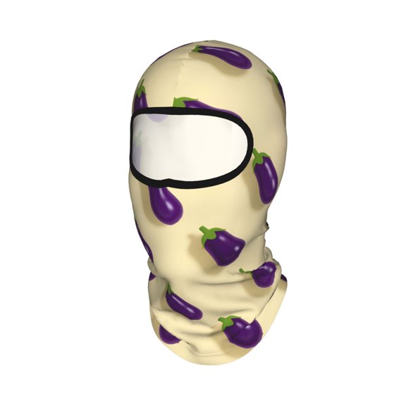 Sun Protection Full Head Face Mask Purple Eggplant Pattern Balaclava Ski Mask For Men Women Skiing Cycling