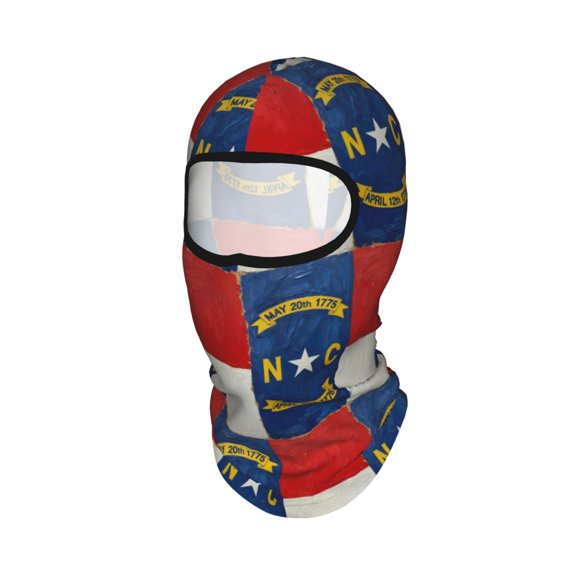 Sun Protection Full Head Face Mask Retro North-Carolina Flag Balaclava Ski Mask For Men Women Skiing Cycling