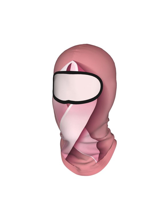 Sun Protection Full Head Face Mask Ribbon Breast Cancer Awareness Balaclava Ski Mask For Men Women Skiing Cycling