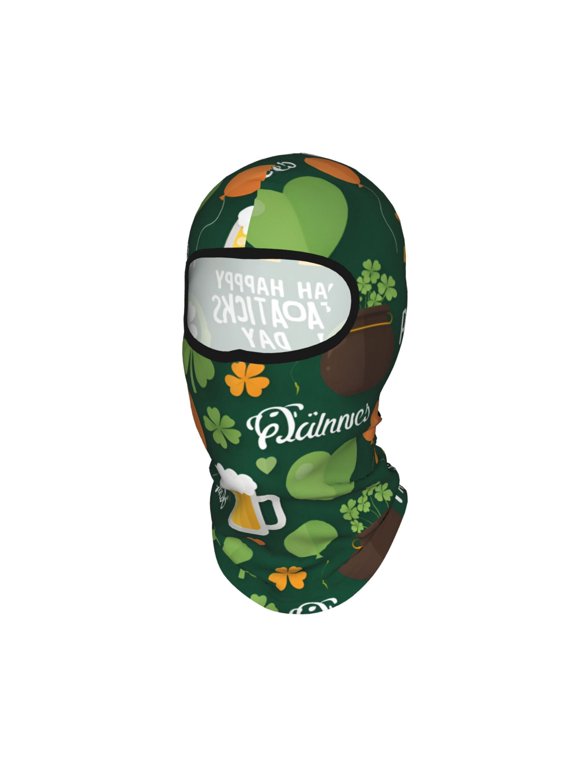 Sun Protection Full Head Face Mask Saint Patrick'S Day Balaclava Ski Mask For Men Women Skiing Cycling