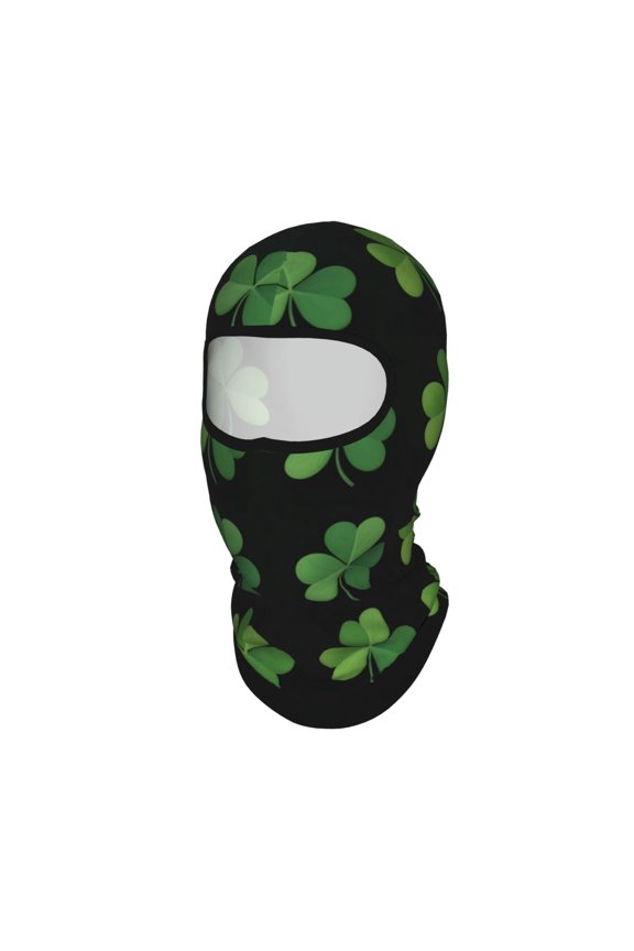 Sun Protection Full Head Face Mask Saint Patrick'S Day Clover Balaclava Ski Mask For Men Women Skiing Cycling