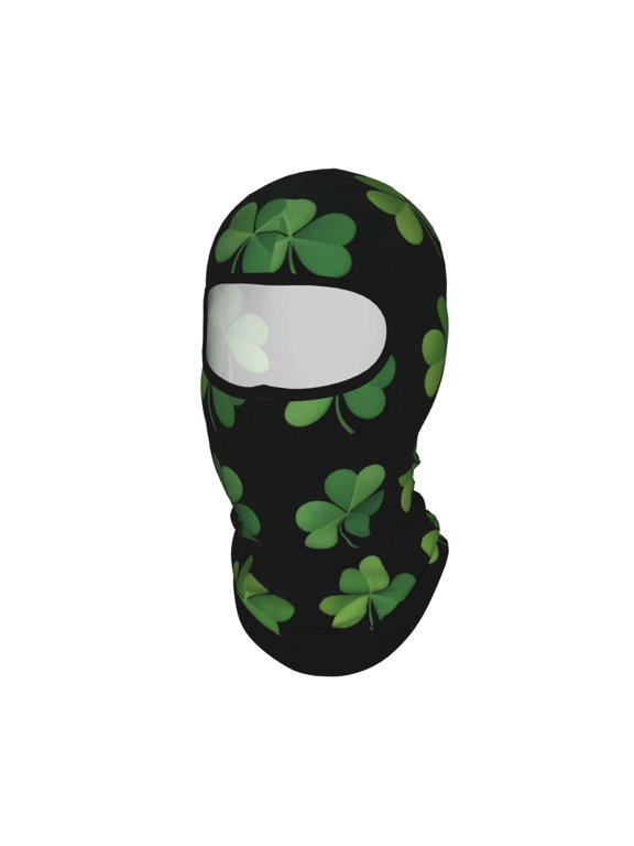 Sun Protection Full Head Face Mask Saint Patrick'S Day Clover Balaclava Ski Mask For Men Women Skiing Cycling