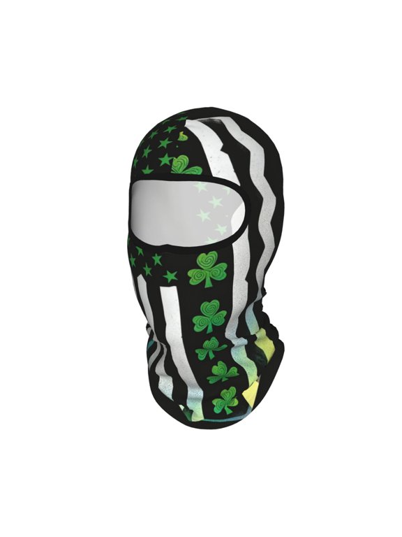 Sun Protection Full Head Face Mask St. Patrick'S Day Irish America Flag Balaclava Ski Mask For Men Women Skiing Cycling