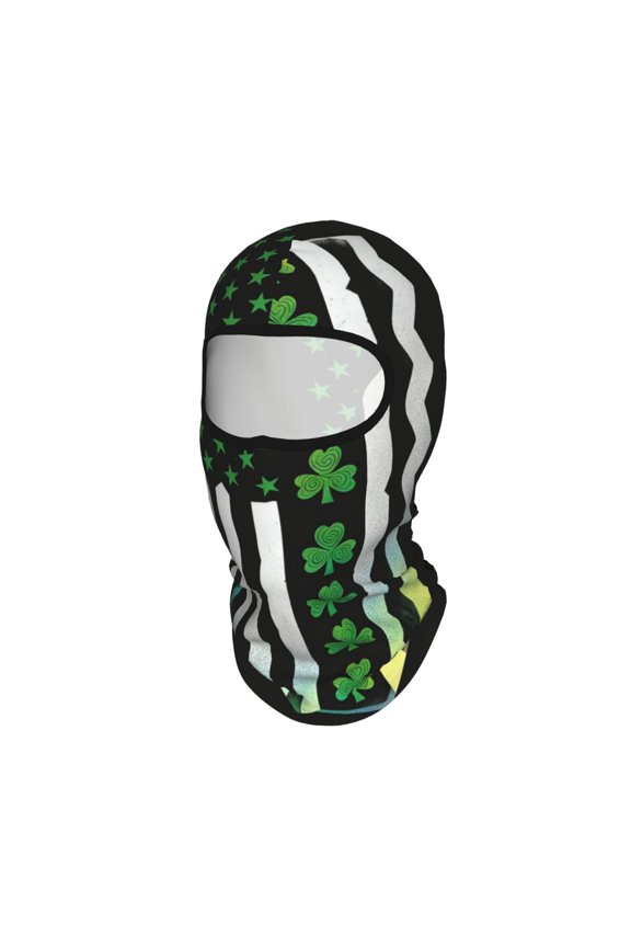 Sun Protection Full Head Face Mask St. Patrick'S Day Irish America Flag Balaclava Ski Mask For Men Women Skiing Cycling