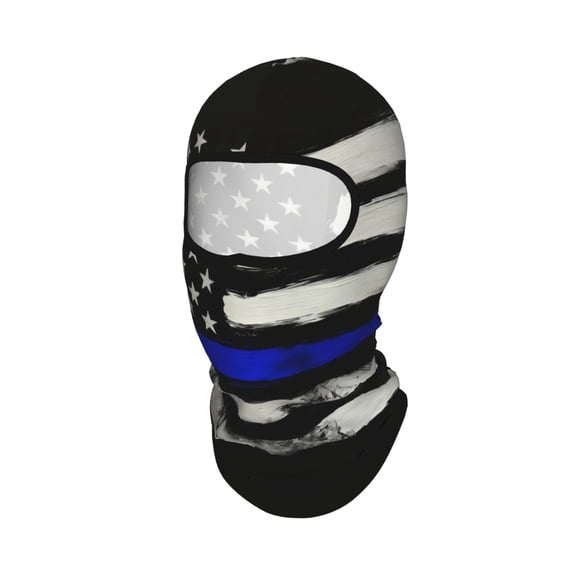 Sun Protection Full Head Face Mask Thin Blue Line Balaclava Ski Mask For Men Women Skiing Cycling