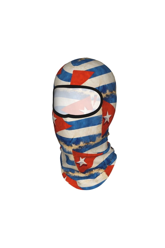 Sun Protection Full Head Face Mask Ugly Cuban Cuba Flag Balaclava Ski Mask For Men Women Skiing Cycling