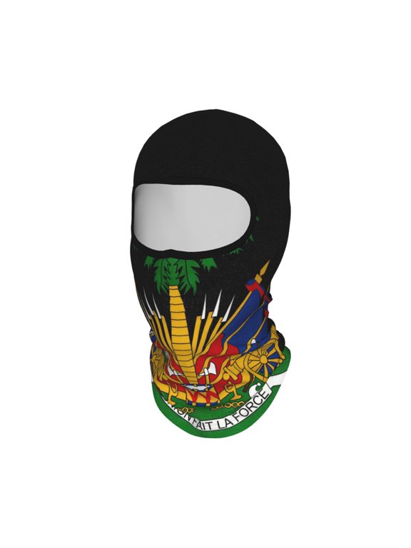 Sun Protection Full Head Face Mask haitians Coat Of Arms Balaclava Ski Mask For Men Women Skiing Cycling