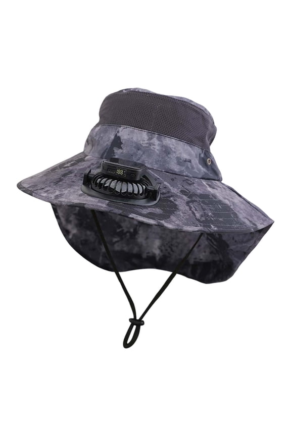 Sun Protection Hat , Wide Brim Hat , Hiking Hats for Women Solar Powered Fan Bucket Hat with UPF50+ Sun Wide Brim for Outdoor Sports and Summer Activities