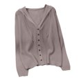 thumbnail image 1 of Sun Protection Hooded for Womens Button Down Long Sleeve Drawstring Thin Comfy Breathable Jacket with Pockets One Size, 1 of 7