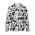 thumbnail image 1 of Sun Protection Hoodie Jacket - Edgy Cartoon Cute Cow Black White Sun Shirts For Men Women Long Sleeve With Pocket Lightweight Outdoor, 1 of 2