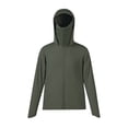 thumbnail image 1 of Sun Protection Hoodie for Mens，Summer UPF 50+ Long Sleeve Shirts with Mask Front Zipper Rash Guard UV Spf Tee Shirts Athletic Stretch Quick Dry Sun-Protective Clothing Hiking Outdoor Track Blouses, 1 of 6