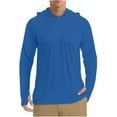 thumbnail image 1 of Sun Protection Hoodie for Mens Summer UPF 50+ Long Sleeve Shirts Rash Guard Uv Spf T-Shirts Quick Dry Athletic Stretch Blouses Lounge Breathable Tops Going Out Fishing Golf Gym Clothes, 1 of 6