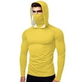 thumbnail image 1 of Sun Protection Hoodie for Mens，UPF 50+ Long Sleeve Shirts with Mask Front Zipper Rash Guard UV Spf Tee Shirts Athletic Stretch Quick Dry Sun-Protective Clothing Golf Joggers Blouses Summer 2025, 1 of 7