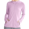 thumbnail image 1 of Sun Protection Hoodie for Womens Summer Front Zipper UPF 50+ Long Sleeve UV Spf Tee Shirts with Pockets Rash Guard Sun-Protective Clothing Quick Dry Athletic Stretch Shirts with Thumb Holes, 1 of 6