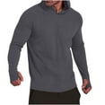 thumbnail image 1 of Sun Protection Hoodies for Men Pullover Long Sleeve Shirts Lightweight Solid Color Pullover Breathable Hiking Fishing Hoodie Tops with Thumb-Hole, 1 of 4