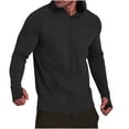 thumbnail image 1 of Sun Protection Hoodies for Men Pullover Long Sleeve Shirts Lightweight Solid Color Pullover Breathable Hiking Fishing Hoodie Tops with Thumb-Hole, 1 of 4