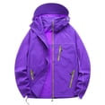 thumbnail image 1 of Sun Protection Jacket Ultra Light Thin Breathable Waterproof Packable Outdoor Cycling Jacket Hoodie with Zipper Pocket Skin Clothing for Men & Women Size 3XL Purple, 1 of 9